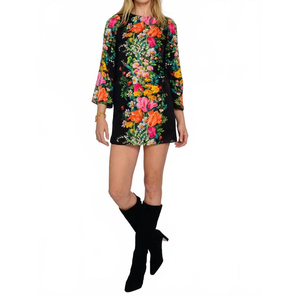 NEW ELIZABETH JAMES THE LABEL juliette dress in centerpiece black